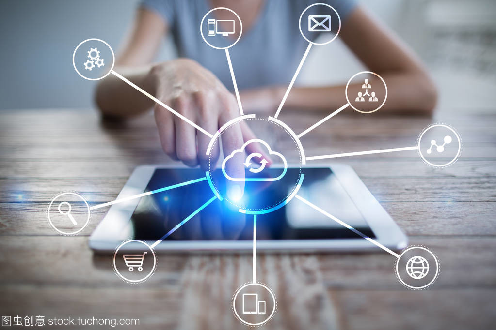 云技術。數據存儲。聯網和互聯網服務理念